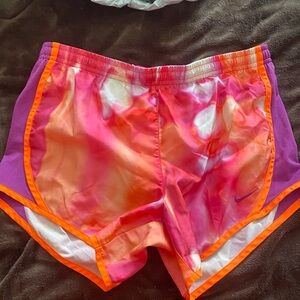Nike Pink and Orange Athletic Shorts